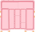 Large Utensil Drawer Organizer Expandable Silverware Organizer for Kitchen Drawer Adjustable Cooking Utensil Holder Cutlery Flatware Tray Spatula Tools Gadgets Storage Dividers Plastic Pink by Spaclear