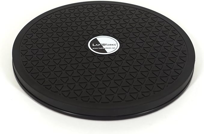 LapWorks 8 inch Heavy-Duty Swivel Base - 0.8" Profile, Supports 80lbs - 360˚ Rotating Turntable and Lazy Susan Stand for Monitors, Computers, Plants, More by LapWorks