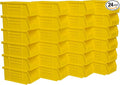 Akro-Mils 30220 AkroBins Plastic Storage Bins, 7"x4"x3", Yellow, 24-Pack | Space-Saving Stackable Bins for Garage, Pantry, Craft Organization by Akro-Mils