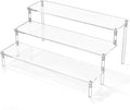 AZEAM Acrylic Display Riser, Clear Perfume Organizer, 3 Tier Cupcake Stand | Acrylic Shelves for Amiibo Funko POP Figures, Shelf Risers for Makeup and Cosmetic, Riser Stand for Vendor Collector, 1 Pack by AZEAM