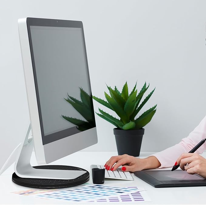 LapWorks 10 inch Heavy-Duty Swivel Base - 0.8" Profile, Supports 100lbs - 360˚ Rotating Turntable and Lazy Susan Stand for Monitors, Computers, Plants, More - Image 6