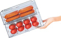 YekouMax Pantry Organization and Storage Bins, Refrigerator Organizer, Plastic Stackable Storage Bins with Drawers, Pull-Out Cabinet Containers for Fridge Kitchen Office (2 PACK, 11.81"x5.31"x 4.52") by YekouMax
