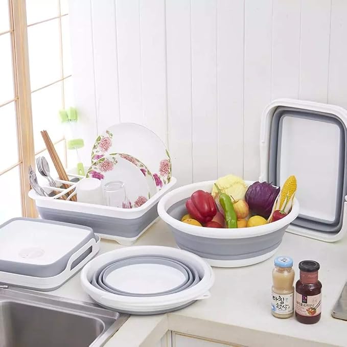 Collapsible Dish Drying Rack Portable Dish Drainer Dinnerware Organizer for Kitchen RV Campers Storage - Image 6