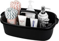 Large Cleaning Supplies Caddy Portable Shower Caddy Basket Black | Sturdy Supply Organizer with Handle Plastic Bucket Tool Storage for Bathroom Bedroom Kitchen Garden College Dorm Essentials by JiatuA