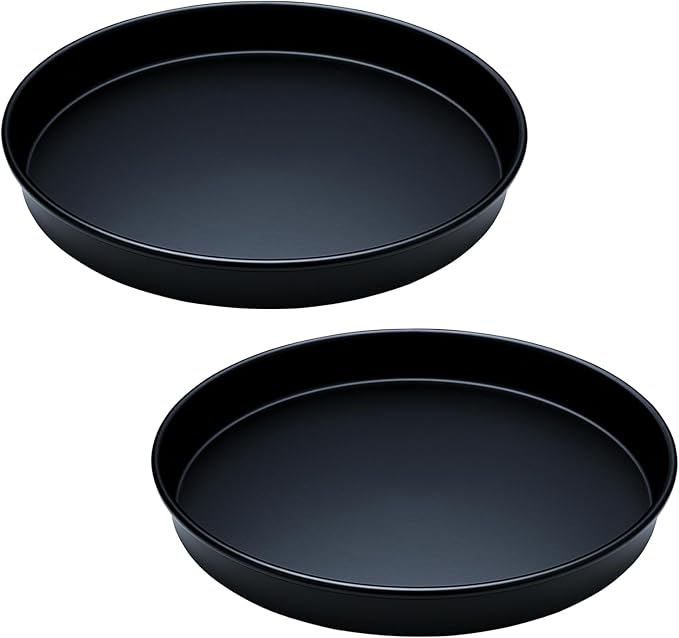 Amolliar 10" Lazy Susan Organizer, Metal Turntable Organizer, Black 2 Pack | Lazy Susan for Cabinet Fridge, Pantry Organizer, Spice Rack Condiment Organizer for Kitchen, Countertop Bathroom Vanity Tray by Amolliar
