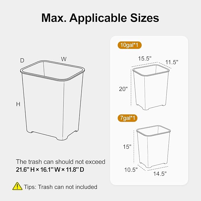 ZIFTY 10 Gallon Pull Out Trash Can Cabinet Kitchen, Laundry Hamper, White | Freestanding Kitchen Cabinet, Hidden Waste Bin, Pet Proof, Wooden Garbage Recycling, Modern Farmhouse Waste Bin Furniture - Image 5