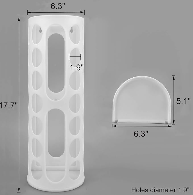 Lunies Plastic Bag Holder for Grocery Bags，Large Capacity Plastic Bag Dispenser, Multiple Grocery Bag Storage Organizer, Wall Mount Kitchen Trash Bag Holder(White,1 pack) - Image 2