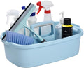 Large Cleaning Supplies Caddy with Handle, Plastic Storage Bucket Organizer for Cleaning Products, Shower Caddy Basket for Car, Dorm, Bathroom, Garden, Kitchen - Blue by Haundry