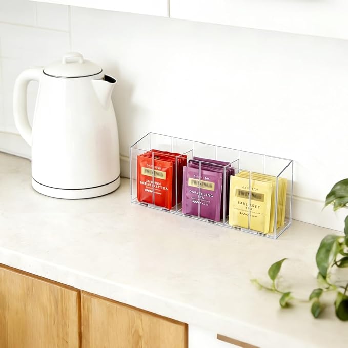 Aieve 2 Pack Drink Packet Organizer, Water Drink Packet Holder with Removable Dividers for Pantry Organizers and Storage, Water Flavor Powder Mix Holder for Kitchen Storage Organization - Image 8