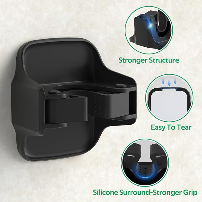 reliahom Broom Holder Wall Mount Mop Grippers organizer wall hanging, 5Pack | No Drilling Self Adhesive Easy install Anti-Slip Mop Broom Hanger Storage Rack for Kitchen,Laundry Room,Garden,Garage - Image 3