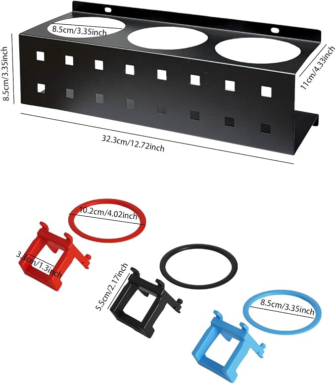 Spray Bottle Holder Rack Spray Can Organizer Storage Wall Mount 13“ - Image 3