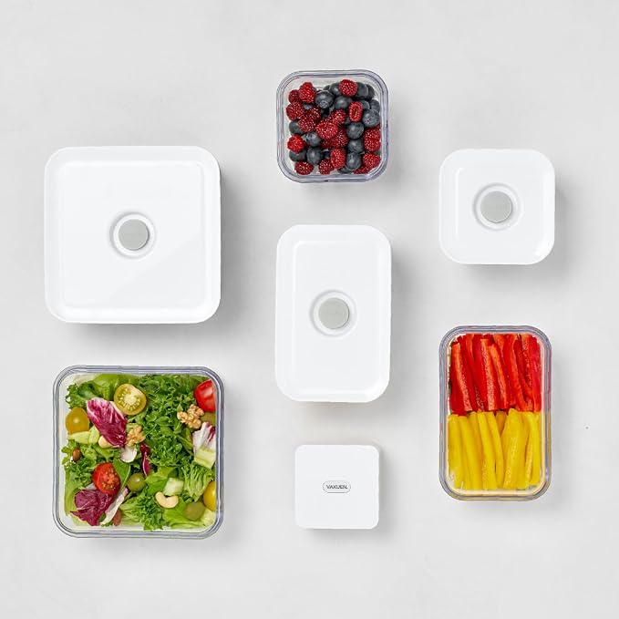 VAKUEN Premium Airtight Food Storage Containers, Rectangular 2PC(1.06qt), Smart One-Click Seal Lid, No Hinges, Patented Double Silicone Lining, 100% Leak Proof, BPA-FREE, Dishwasher, Microwave Safe - Image 9