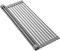 Roll Up Dish Drying Rack,Silicone-Coated Steel,20.8x13.2in | Over-sink rack,18 silicone-coated stainless steel rods,44 lb capacity,450°F heat resistance,roll-up storage by Mistifi