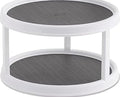 Copco Non-Skid Turntable, 2-Tier, 12-Inch, Durable & Easy Clean, White/Gray by Copco