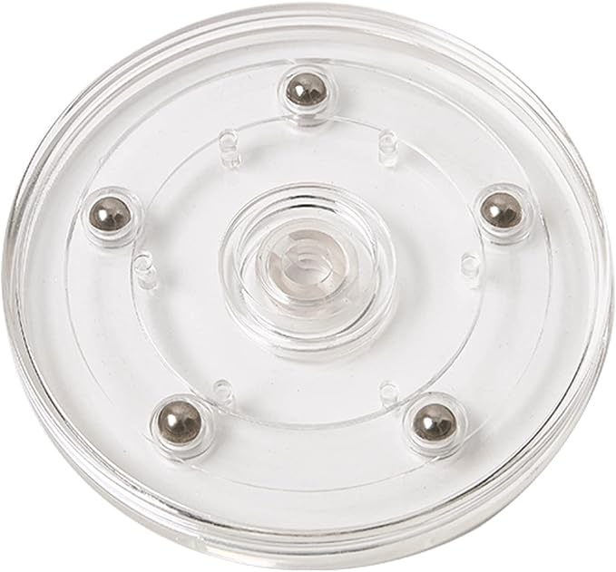 2 Pack 4" Lazy Susan Turntable Acrylic Ball Bearing Rotating Tray for Spice Rack Table Cake Kitchen Pantry Decorating TV Laptop Computer Monitor - Image 2