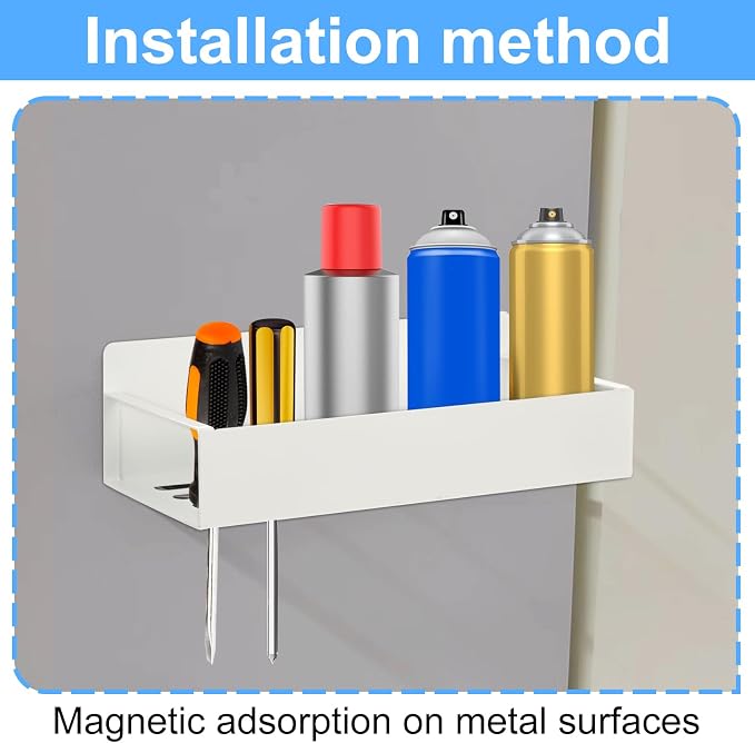2 Pcs Magnetic Aerosol Spray Can Holder, Magnet Toolbox Bottle Holder, Wall Mounted Spray Bottle Rack, Mechanic Paint Can Organizer, Tool Box Storage Rack for Garage Home Workspace - Image 6