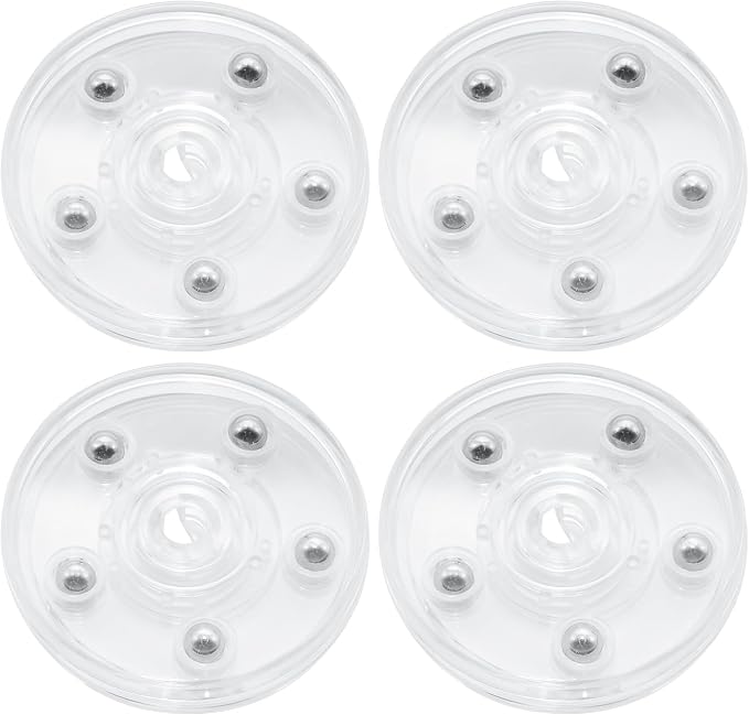 4Pcs Clear Acrylic Lazy Susan 2.5 Inch Turntable Organizer Bearings | Mini Lazy Susan, Small Lazy Susan Turntable, 360° Rotating Swivel Plate for Spice Rack, Cosmetic, Cake, Pantry, DIY Display by Adyoney