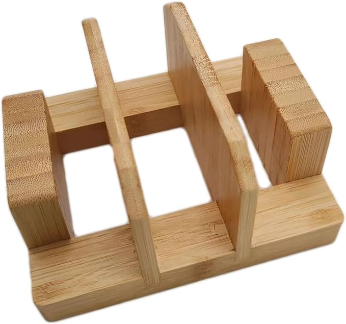 Bamboo Cutting Chopping Board Holder Stand Pot Lid Organizer | Small Cutting Board Rack for Countertop, Tabletop Knife Holder for Kitchen by MIAOYUAN