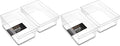 BINO | Plastic Storage Bins, Large | THE HANDLER COLLECTION | Multipurpose Organizer Bins | Kitchen Pantry Organizers and Storage | Clear Containers for Organizing Home | Freezer Organizer (Pack of 2) by BINO