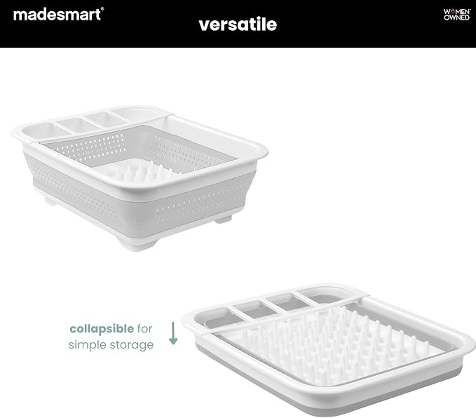 madesmart Sink Collapsible Dish Rack, White - Image 5