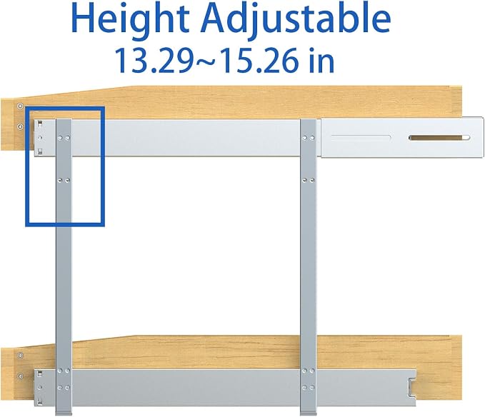 2 Tier Pull Out Cabinet Organizer, 20"W x 21"D Solid Wood Heavy-Duty Base Bottom Assembly Slide out Drawer Shel Cabinet Organization for Kitchen, Pantry, Bathroom - Image 3