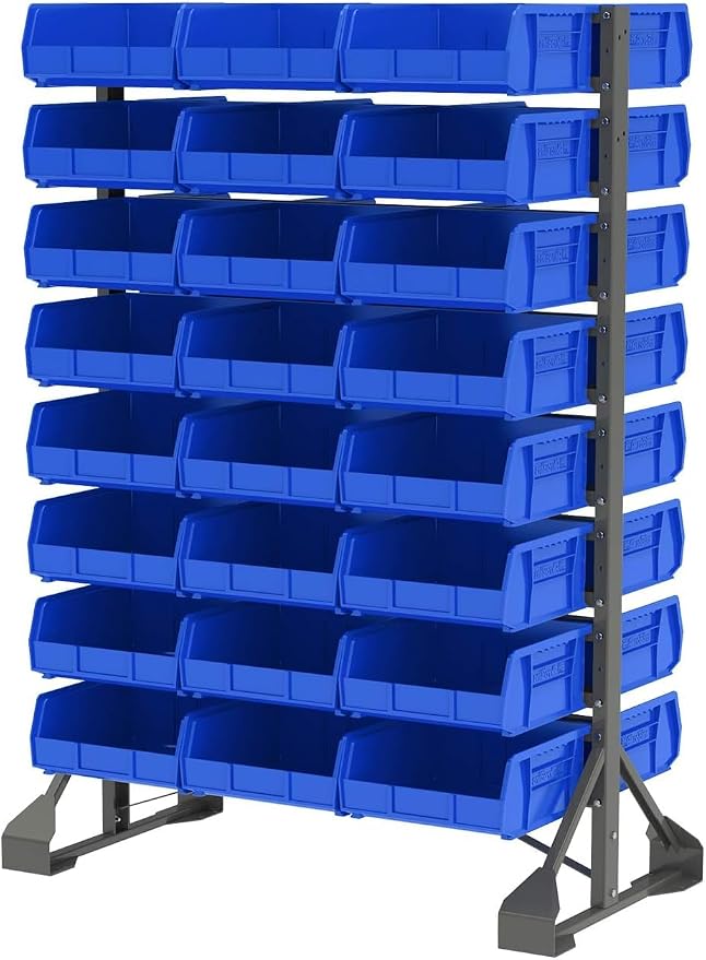 Akro-Mils 30235 AkroBins Plastic Storage Bins, 11"x11"x5", Black, 6-Pack - Image 9