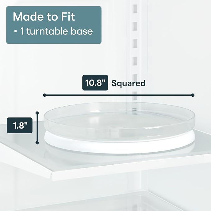 YouCopia FridgeView Fridge Turntable, Lazy Susan Organizer for Refrigerator Storage, 11” , White - Image 5