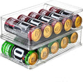 Xicennego 2-Tier Large Stackable Soda Can Organizer for Refrigerator - For Tall Cans of 500ml/17oz - Fridge Can Organizer Dispenser, Beverage Can Holder for Refrigerator, Pantry, Cupboard by Xicennego
