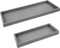 Countertop & Vanity Silicone Tray – 2 PC (11.7" & 7.7") Set | Bathroom Tray & Kitchen Soap Tray Set, Bathroom Counter Tray, Kitchen Sink Dish Soap Tray for Countertop Organization by Spacewiser