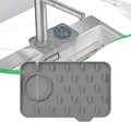 Kitchen Sink Splash Guard, Silicone Faucet Mat, 8.3 x 5.7 Inch | Soap Dish Pad, Sponge Holder Sink Trays, Faucet Handle Drip Catch For Bathroom, Kitchen, Countertop, Gadgets by Unknown