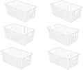 16inch Freezer Wire Storage Organizer Baskets, Household Refrigerator Bins with Built-in Handles for Cabinet, Pantry, Closet by Y.Z.Bros