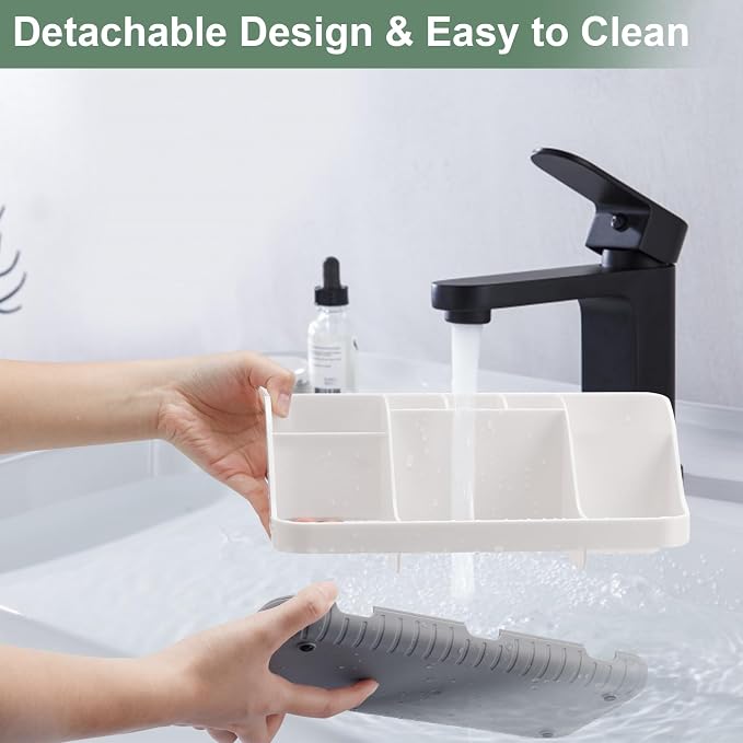 GFWARE Toothbrush Holders for Bathrooms Countertop Organizer - Kids Electric Toothbrush and Toothpaste Holder Detachable 7 Slots Tooth Brush Organization Bathroom Accessories Storage Vanity, White | Detachable Kids Electric Toothbrush and Toothpaste Ho... - Image 4