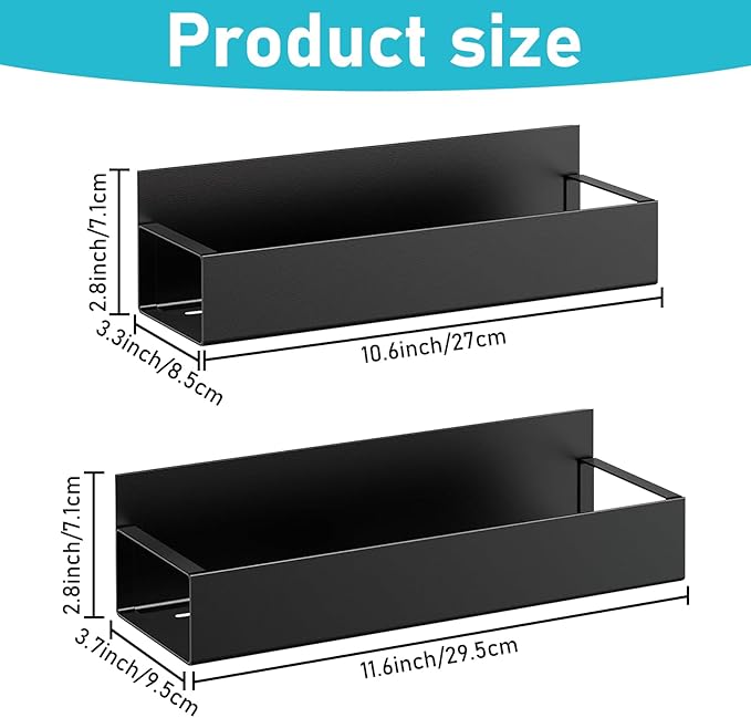 2 Pcs Magnetic Spray Can Holder, Magnet Toolbox Holder, Wall Mounted Spray Bottle Rack, Mechanic Paint Can Organizer, Tool Box Storage Rack for Garage Home Workspace (Black) - Image 2