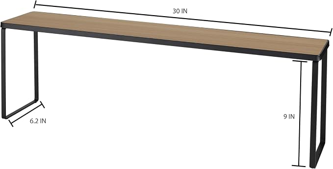 Organize It All Over The Sink Shelf | Durable | Space Saving | Wooden Accent | Sink Organization | Dimensions: 30"x 6.3"x 9" | Black - Image 3