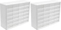 Akro-Mils 24-Drawer Plastic Drawer Storage Cabinet for Garage Organization, Bead Organizer, Building Bricks Storage, Teacher Toolbox, Makeup Organizer, 20-Inch W x 6-Inch D x 16-Inch H, 10124 White by Akro-Mils