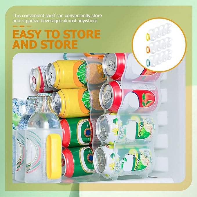 SEWACC 3pcs Can Organizer For Refrigerator Soda Can Holder Fridge Drink Dispenser Beverage Storage For Kitchen Home Use - Image 5
