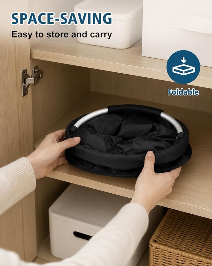 RAYBIN 17L Cleaning Caddy for Cleaning Supplies, Foldable Cleaner Basket | Housekeeping Products Organizer with Handle, Portable Large Storage Bucket for Home, Garden, Outdoor, Camping - Image 6