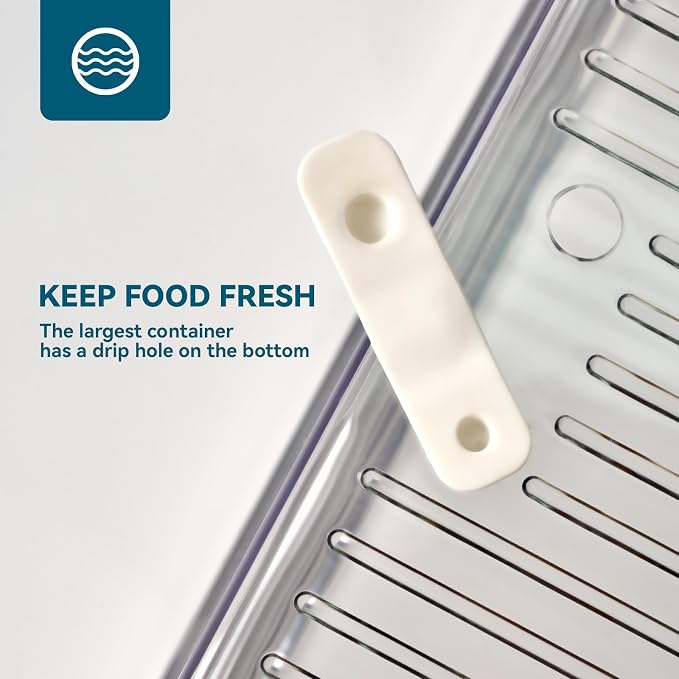 10 Pack Fridge Organizers and Storage, Clear Fridge Organizer Stackable | Fridge Organizer Bins with Lids, Refrigerator Storage Containers for Kitchen, Food, Cabinets, Fruits, Vegetables - Image 4
