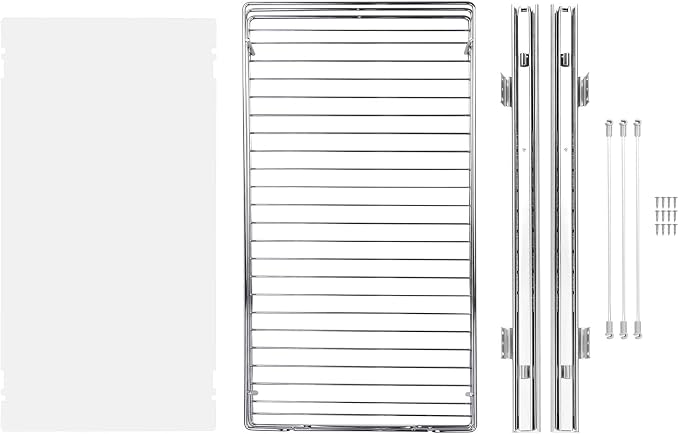 VEVOR 12.5"Wx16.5"Dx3.5"H Pull Out Cabinet Organizer, Heavy Duty Slide Out Pantry Shelves, Chrome-Plated Steel Roll Out Drawers Storage, for Home, Under Sink, 14"Wx17.5"Dx7"H Install Size for Cabinet - Image 9