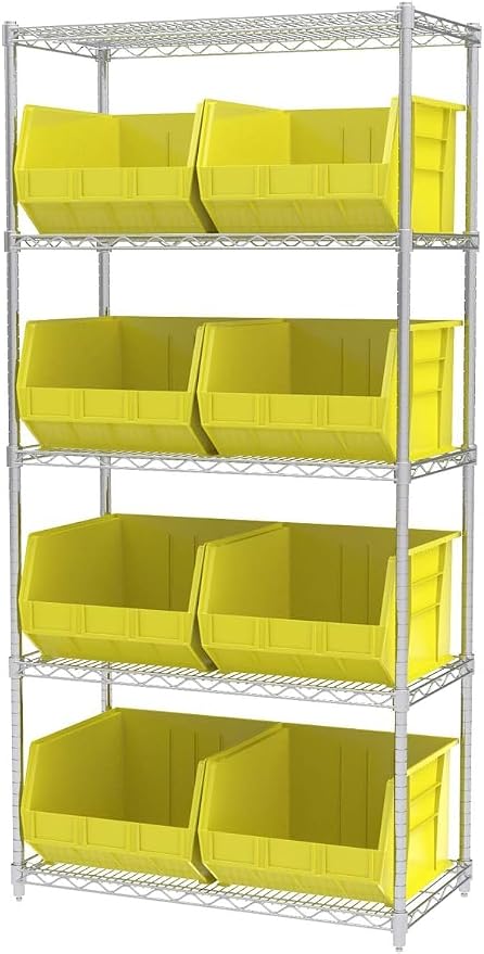 Akro-Mils 30270 AkroBins Plastic Storage Bins, 18"x16"x11", Yellow, 3-Pack | Space-Saving Stackable Bins for Garage, Pantry, Craft Organization - Image 9