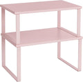 SONGMICS Cabinet Organizer Shelf, Set of 2 Spice Rack, Kitchen Storage | Kitchen Counter Storage Spice Rack, Particleboard, Steel, Jelly Pink, BYSTRO Collection UKCS020S01 by Unknown