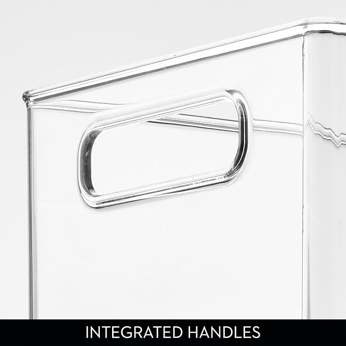 iDesign Stackable Fridge Bin, Set of 2, Clear | Kitchen Storage Bin, For Pantry, Cabinets, or Fridge - Image 5