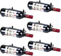 Hipiwe Wall Mounted Wine Rack - Set of 6 Metal Wine Bottle Display Holders | Wall Hanging Red Wine Bottle Organizer Racks with Hardware for Storage Beverages/Liquor Bottle by Hipiwe