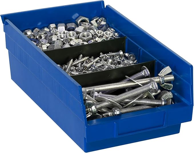 Akro-Mils 30130 Heavy Duty Plastic Shelf Bins, 12"x 6.5"x 4", Blue, 12-Pk | Heavy Duty Nesting Storage Bins for Garage, Closet, Refrigerator, Kitchen, Cabinet, Drawer Organization, Pantry Organization - Image 8