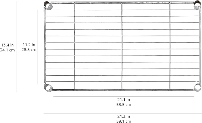 Amazon Basics 4-Shelf Steel Wire Storage Shelves for Garage, Adjustable Metal Shelving Unit, 200 lbs Per Shelf, 23.2" W x 48" H x 13.4" D, Black | Sturdy - Image 3
