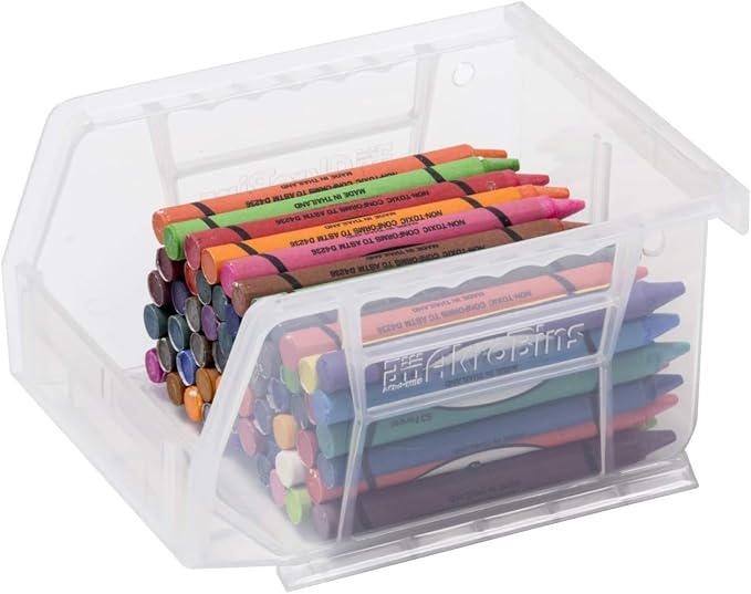 Akro-Mils 30210 AkroBins Plastic Storage Bins, Space-Saving Stackable Bins for Garage, Pantry, Craft Organization, 5" x 4" x 3", Clear, 6-Pack - Image 10