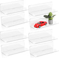 Maitys 8 Pcs Clear Acrylic Floating Shelves Back to School Supplies 9 Inches Adhesive Wall Mounted Shelves No Drill Hanging Acrylic Wall Display for Living Room Bathroom Bedroom Kitchen Office by Maitys