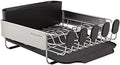 KitchenAid Compact, Space Saving Rust Resistant Dish Rack with Removable Flatware Caddy and Angled Self Draining Drainboard, 16.06-Inch, Black by Unknown