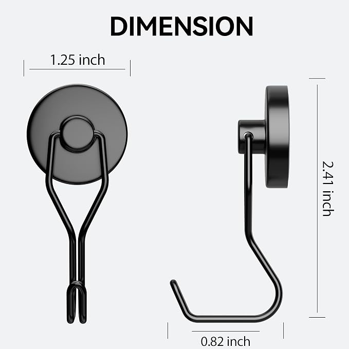 100lbs Magnetic Hooks Heavy Duty Neodymium Magnet for Cruise Cabin | Refrigerator, Grill, Garage, Kitchen, Hanging, Fridge, Outdoor, Key Holder, BBQ, Utensil Hangers, Oven - Image 4