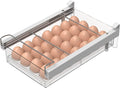 Large Refrigerator Drawer with Removable 28 Grid Egg Tray, Clear Egg Drawer for Fridge Organizer Bins, Fridge Storage Container Under Shelf Holder for Fruit,Vegetable,Meat,Cheese by vacane